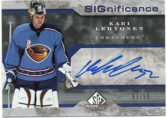  2006-07 SP Game Used SIGnificance #SKL Kari Lehtonen /50