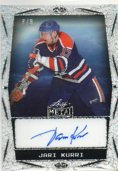  2024 Leaf Metal Hockey Lege Crystal Light Blue #BAJK1 Jari Kurri /8