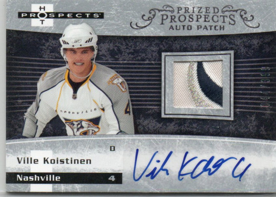  2007-08 Hot Prospects #231 Ville Koistinen JSY AU RC /399 2