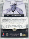  2007-08 Hot Prospects #231 Ville Koistinen JSY AU RC /399 2