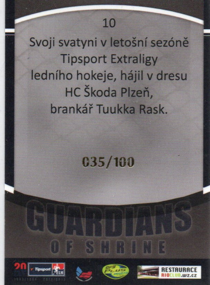Guardians of Shrine Tuukka Rask /100