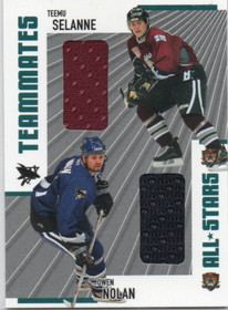  2002-03 BAP Memorabilia Teammates #TM18 Teemu Selanne/Owen Nolan /70