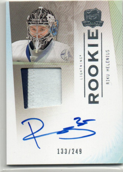  2009-10 The Cup #139 Riku Helenius JSY AU RC /249