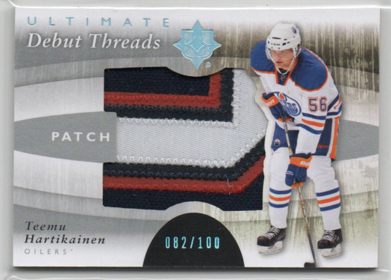  2011-12 Ultimate Collection Debut Patch #DTTH Teemu Hartikainen /100