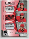  2020-21 The Cup Trios Jerseys Red Tag #C3SAS Svechnikov/Staal/Aho /2