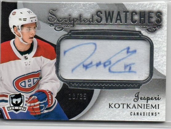  2018-19 The Cup Scripted Swatches #SWKO Jesperi Kotkaniemi /35