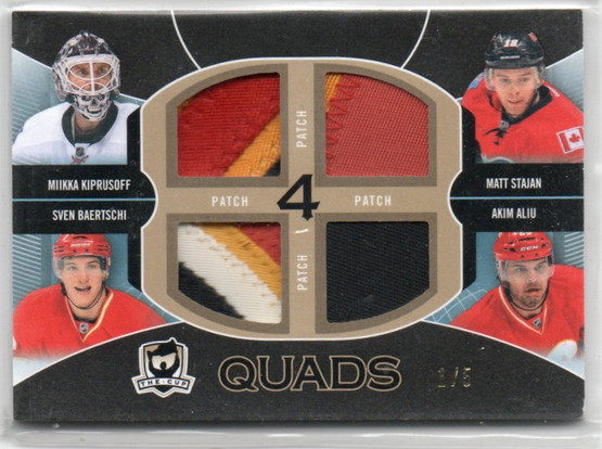  2012-13 The Cup Patches #C4CGY Kiprusoff/Stajan/Baertschi/Aliu /5