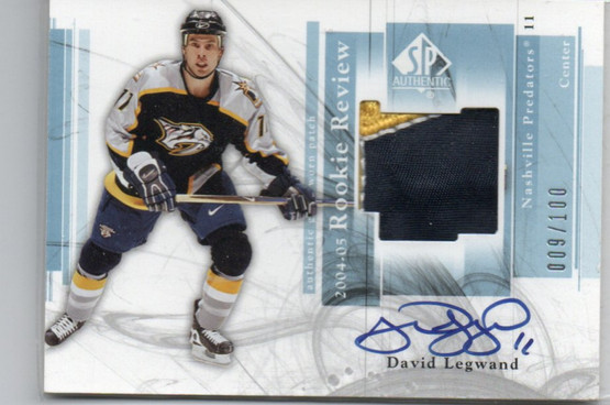  2004-05 SP Authentic Review Auto Patches #RRDL David Legwand /100