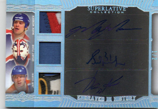 2019-20 Superlative Engrave Signature Mem  #EH05 Messier/Fuhr/Kurri /2