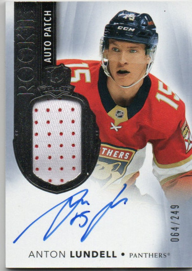  2021-22 The Cup #187 Anton Lundell JSY AU/249 RC