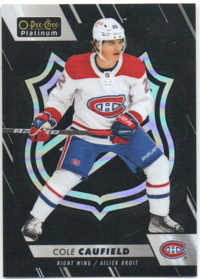  2023-24 O-Pee-Chee Platinum NHL Shield Variant #135 Cole Caufield