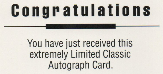 1992 Classic  Mario Lemieux AUTO (Flash Back 92)