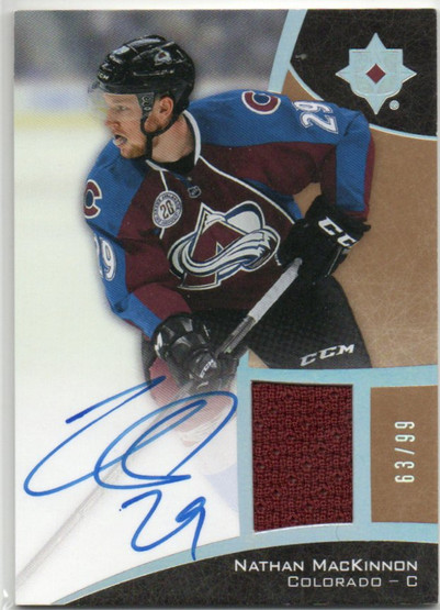  2015-16 Ultimate Collection Spectrum Silver #22 Nathan MacKinnon JSY AU/99