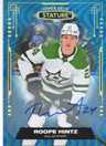  2021-22 Upper Deck Stature Photo Variant Autographs Blue #28 Roope Hintz /3