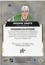  2021-22 Upper Deck Stature Photo Variant Autographs Blue #28 Roope Hintz /3