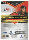  2020-21 Upper Deck Overtime Center of Excellence Autographs Gold Rainbow #CE5 Sebastian Aho /3