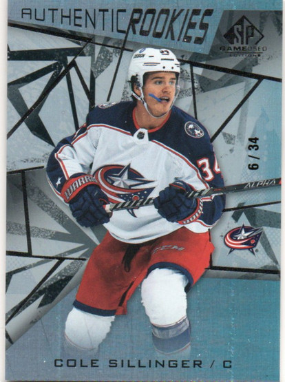 2021-22 SP Game Used #121 Cole Sillinger/34 RC