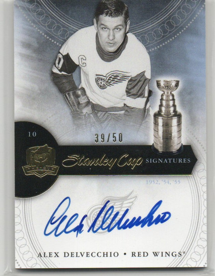  2011-12 The Cup Stanley Cup Signatures #SCSAD Alex Delvecchio /50