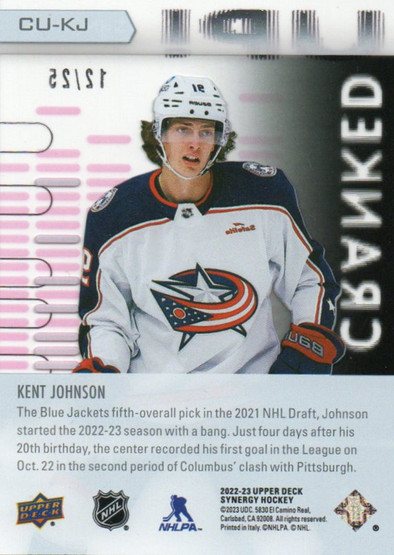  2022-23 Synergy Cranked Up Pink #CUKJ Kent Johnson /25