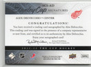  2011-12 The Cup Stanley Cup Signatures #SCSAD Alex Delvecchio /50