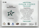  2018-19 The Cup Color Coded Autographs #CCMH Miro Heiskanen/33 RC