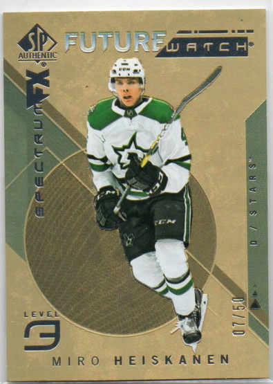  2018-19 SP Authentic Spectrum FX Gold #S94 Miro Heiskanen FW /50
