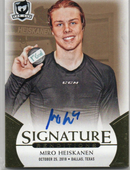  2018-19 The Cup Signature Renditions #SRMH Miro Heiskanen RC