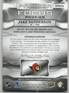  2022-23 Upper Deck Premier Premier Focus Rookie Patch Autographs #PFPRSA Jake Sanderson/75