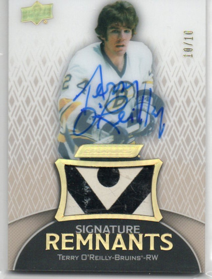  2023-24 Upper Deck Engrained Signature Remnants #RTO Terry O'Reilly /10