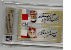  2007-08 ITG Ultimate Memorabilia Double Memorabilia Autos #12 Dominik Hasek/Chris Osgood /24
