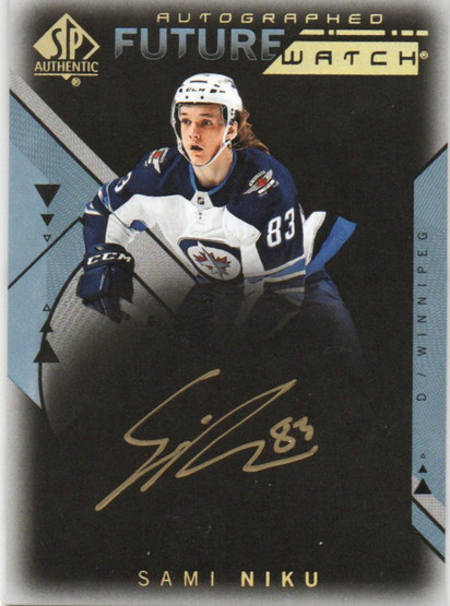  2018-19 SP Authentic #178 Sami Niku FW AU BLACK RC