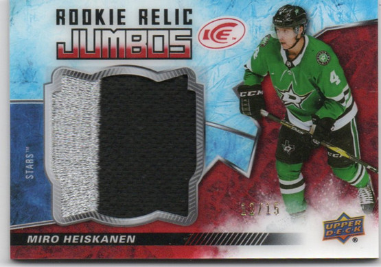  2018-19 Upper Deck Ice Rookie Relic Jumbos Red #RRJMH Miro Heiskanen /15