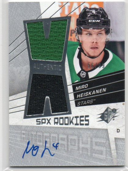  2018-19 SPx '08-09 Retro Rookies Autographs #08AMH Miro Heiskanen /99