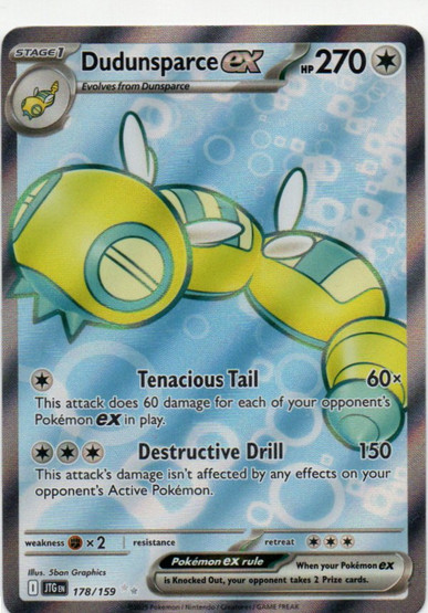Dudunsparce ex 178/159 Journey Together Ultra Rare
