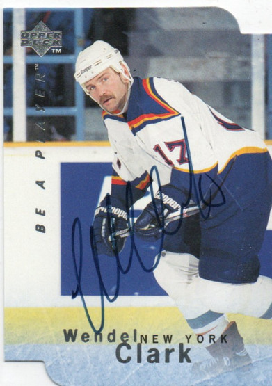  1995-96 Be A Player Autographs Die Cut #S55 Wendel Clark
