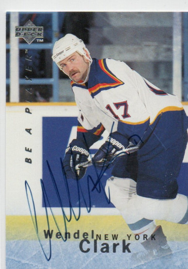  1995-96 Be A Player Autographs #S55 Wendel Clark