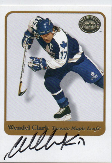  2001-02 Greats of the Game Autographs #34 Wendel Clark