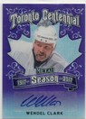  2016-17 Leaf Metal Toronto Centennial Season Prismatic Purple #TCSWC1 Wendel Clark AU/6 