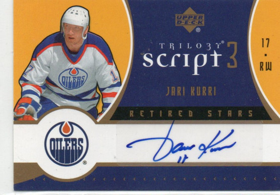  2007-08 Upper Deck Trilogy Scripts #S3JK Jari Kurri