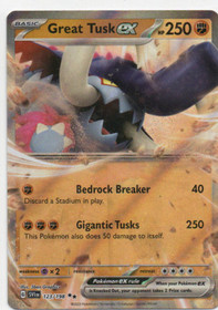 Great Tusk ex 123/198 Scarlet & Violet Double Rare