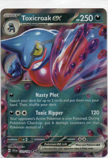 Toxicroak ex 131/198 Scarlet & Violet Double Rare 