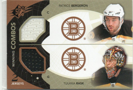  2010-11 SPx Winning Combos #WCBR Patrice Bergeron/Tuukka Rask