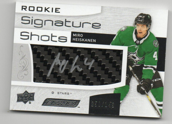  2018-19 Upper Deck Engrained Rookie Signature Shots #RSSMH Miro Heiskanen/149