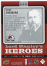  2013-14 Upper Deck Lord Stanley's Heroes #LSH33 Peter Forsberg