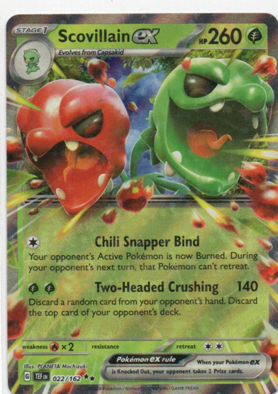 Pokemon Scovillain ex 022/162 Temporal Forces Double Rare