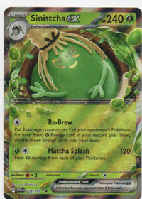 Pokemon Sinistcha ex Twilight Masquerade Double Rare