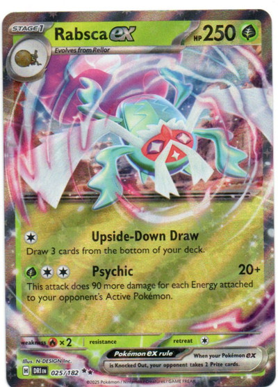 Pokemon Rabsca ex 025/182 Destined Rivals Double Rare