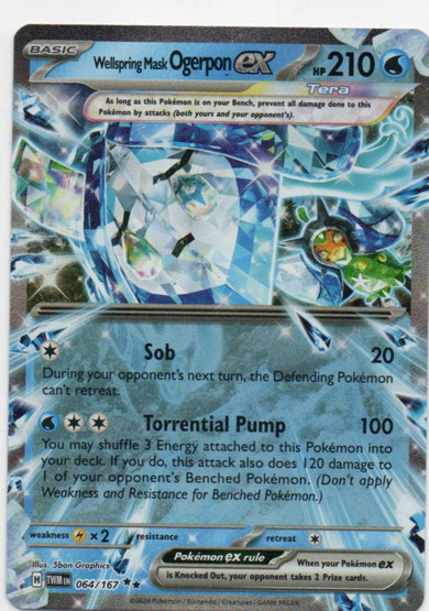 Pokemon Wellspring Mask Ogerpon ex 064/167 Twilight Masquerade Double Rare