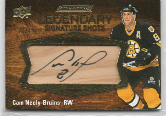  2023-24 Upper Deck Engrained Legendary Signature Shots #LSSCN Cam Neely/49
