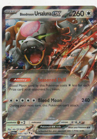 Pokemon Bloodmoon Ursaluna ex 141/167 Twilight Masquerade Double Rare